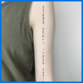 vertical morse code in arm