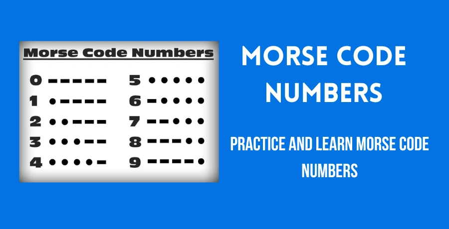 morse code numbers