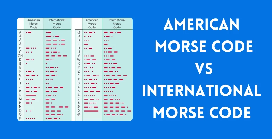 American Morse Code vs International Morse code